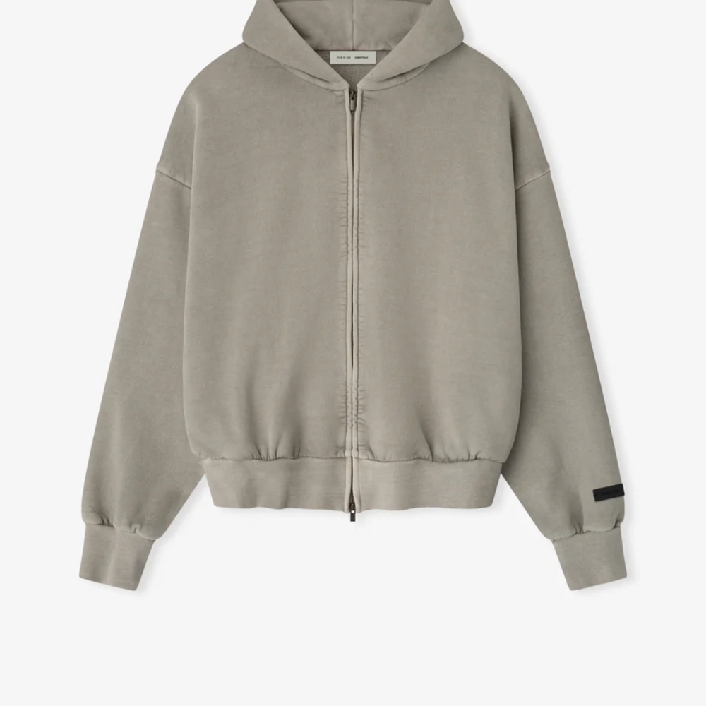 Fear of God Taupe Zip Up Hoodie